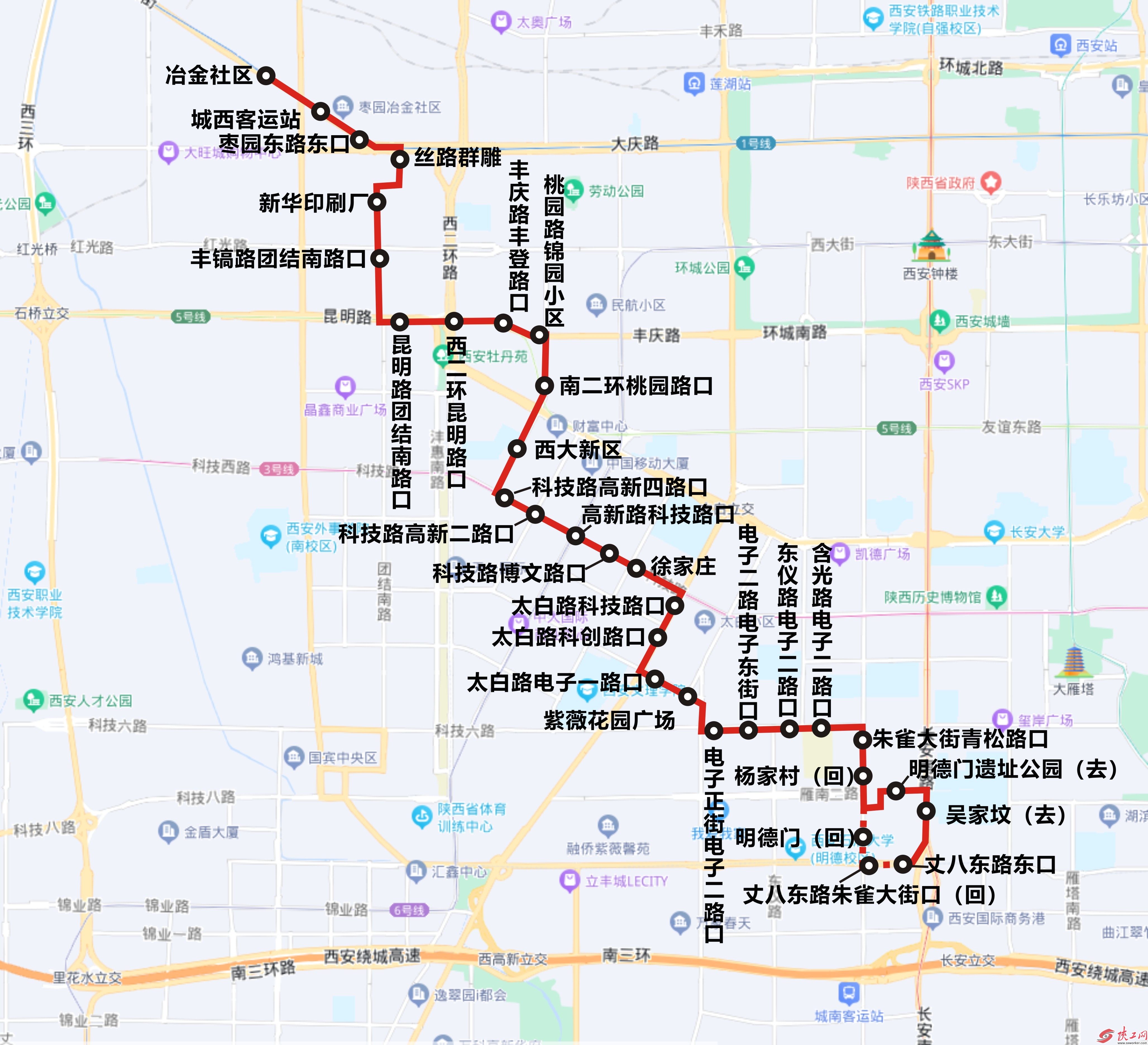 公交车849路线路图图片